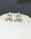 Retro French design triangle earrings, high-end summer stud earrings for women, Korean-style high-end internet-famous earrings details Picture